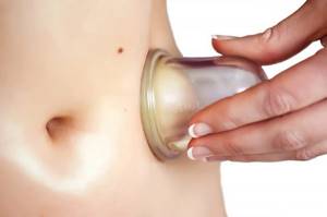 anti-cellulite abdominal massage with cupping