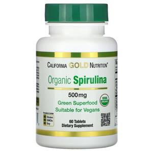 California Gold Nutrition, Organic Spirulina, USDA Certified, 500 mg, 60 Tablets