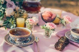 Tea set on the table