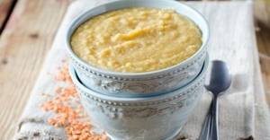 Lentils boiled in water. Calorie content, dietary fat, glycemic index, chemical composition, recipes 