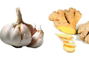 garlic and ginger root