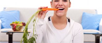 Girl with a carrot - Carrots for weight loss