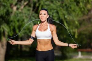Girl with a jump rope
