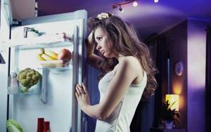 girl at the refrigerator