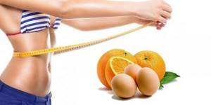 Diet on eggs and oranges