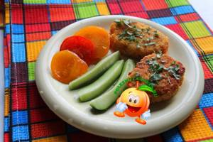 Dietary carrot cutlets without semolina