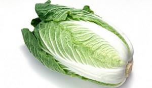 energy value of Chinese cabbage