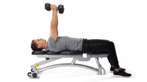 French dumbbell bench press