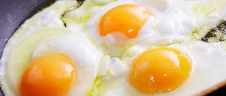 Fried egg in a frying pan