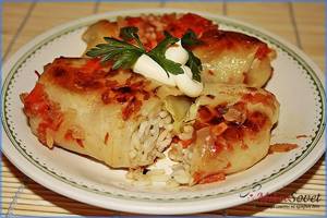 Cabbage rolls with rice for weight loss