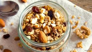 Granola is made from nuts.