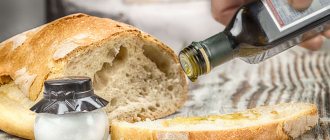 Хлеб и оливковое масло