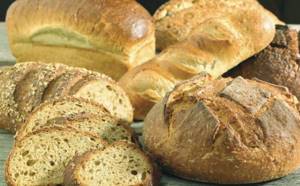 Bread diet: menu for the week