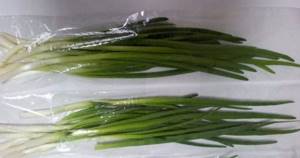 Storing green onions in the refrigerator