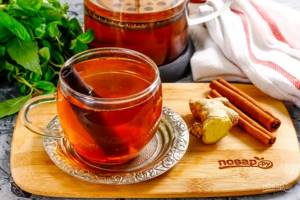 Ginger tea with cinnamon