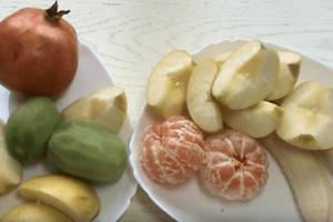 Ingredients for fruit salad for children