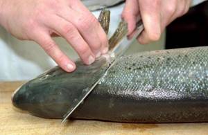 how to cut pink salmon