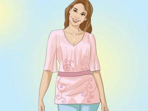 How to visually reduce breast size with a dress or clothing?
