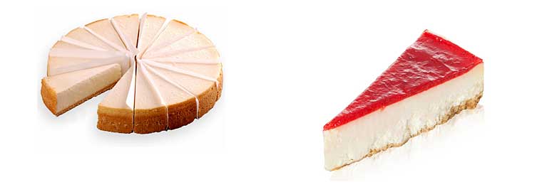 How many calories does cheesecake have?