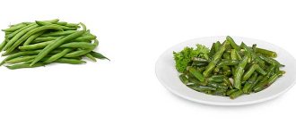 What is the calorie content of green beans?