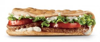 Калорийность «Макдоналдс»: сэндвичи