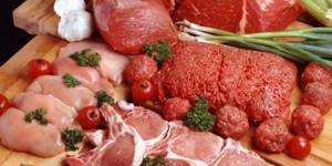 Calorie content of different varieties of beef, pork and chicken