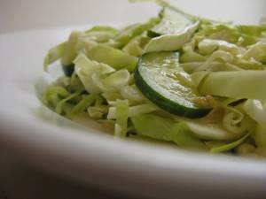 cabbage with cucumber