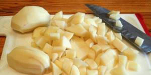 Slice potatoes