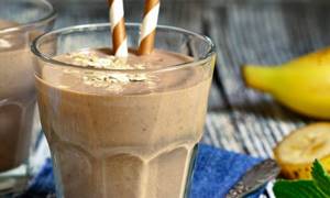 Cocoa cocktail with cottage cheese