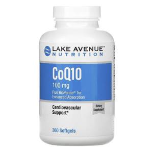 Lake Avenue Nutrition, USP CoQ10 with Bioperine, 100 mg, 360 Softgels