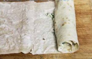 Lavash with cottage cheese