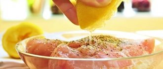 Lemon juice in cooking - marinade recipe