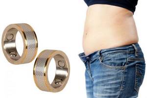 Magnetic rings for weight loss, method of application. Action 