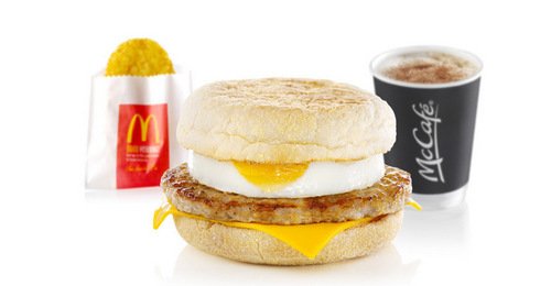 McMuffin with egg and pork cutlet