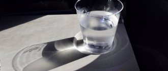 Mineral water without gas in a glass
