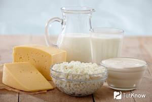 Молоко и разные виды сыров