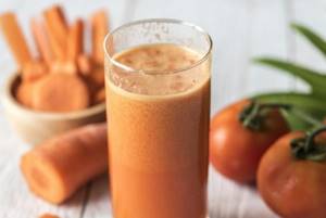 Carrot juice with pulp