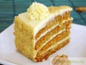 Carrot cake is low carb. Fitness carrot cake with cinnamon 
