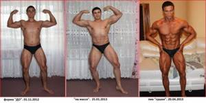 Мужская сушка тела - результаты: фото до и после