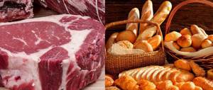Мясо и хлебобулочные изделия
