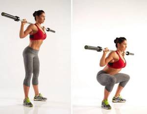 Back muscles exercises with a bodybar