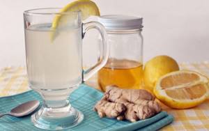 Напиток для похудения с имберем , медом и лимоном