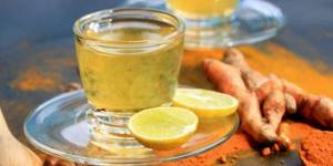 Turmeric drink with lemon