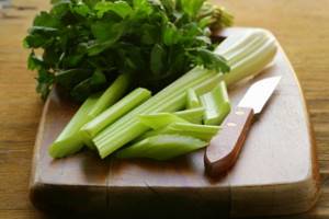 Chop celery