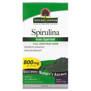 Nature's Answer, Спирулина, 90 капсул в растительной оболочке