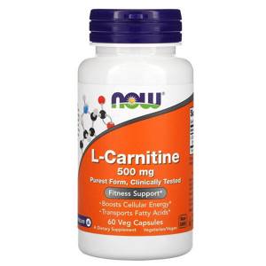 Now Foods, L-Carnitine, 500 mg, 60 Vegetarian Capsules