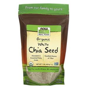 Now Foods, Real Food, Органические белые семена чиа, 1 фунт (454 г)