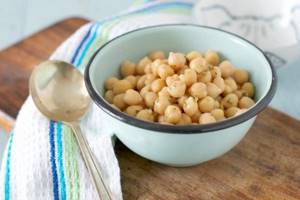 chickpeas in a plate