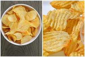 Regular and grooved chips