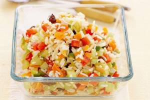 Vegetable salad with rice - Rice recipes